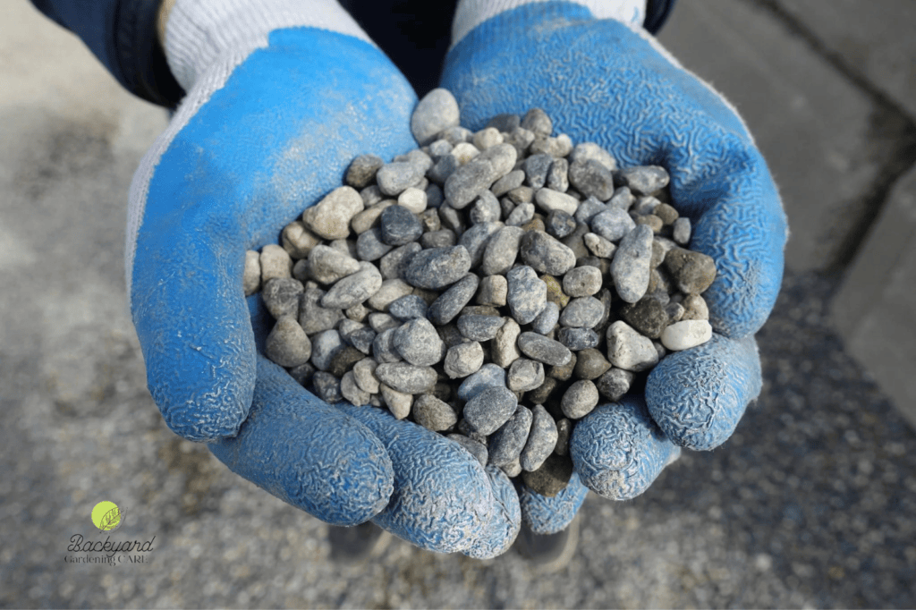 Gravel is an excellent option for covering dirt in your backyard